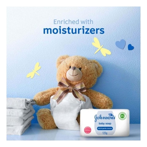 Johnson&#39;s  Baby Soap, Mild &amp; Gentle Cleanse, Mild Formula 125g Pack of 6
