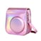 O Ozone Holographic Case For Fujifilm Instax Mini 11 Case Pu Leather Instant Camera Cover With Adjustable Strap [ Designed Cover For Fujifilm Instax Mini 11 Instant Camera Bag ] - Pink