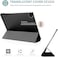QuickTech iPad Pro 12.9 in 2020, Transparent, Light Stand Cover, Auto Sleep/Wake [Supports Wireless Charging Apple Pencil 2], Hardcover for iPad Pro 12.9",Black