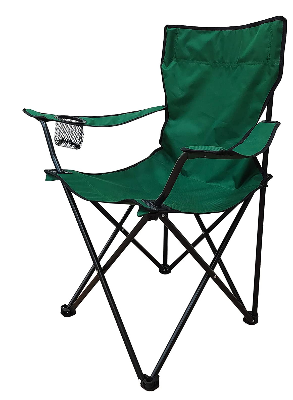 ALSAQER-Camping Chair/Picnic chair/Out Door Chair  Hand Support with Cup Holder with Carry Bag(Green)