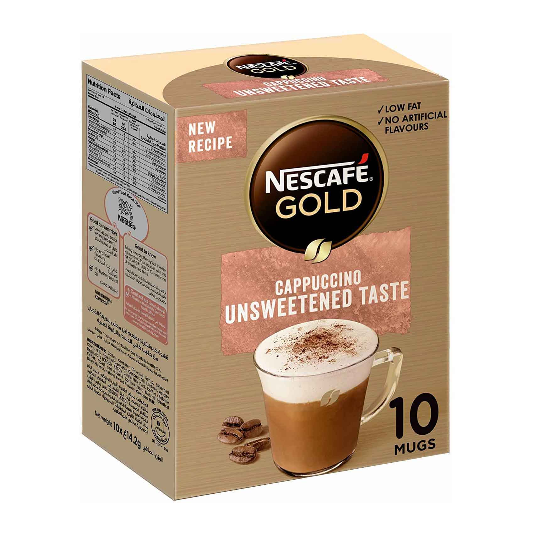 Nescafe Gold Cappuccino Unsweetened 14.2g&times; 10