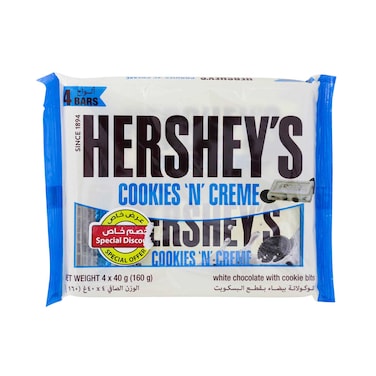 Hershey&#39;s Cookies N Cr&egrave;me 40g x4 Pieces