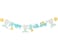 Party Time Mermaid Happy Birthday Banner, Favor Mermaid Theme Party Decoration Supplies For Kids, Magical Sparkle Glitter banner for Under the Sea Party Decor