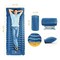 HEXAR&reg; Self Inflating Sleeping Pad with Foot Pump 190X64 Built-in Pump Foldable Sleeping Mat with Pillow for Camping Hiking Durable Inflatable Air Mattress - Carry Bag, Repair Patches (Navy Blue)