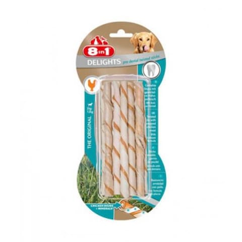 8in1 Delights Pro Dental Twisted Sticks 10ct