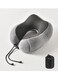 Morano Travel Pillow Memory Foam U Shaped Neck Pillow For Airplane And Car Slow Rebound Ergonomic Design Invisible Zipper Removable And Washable Pillowcase With Storage Bag (Grey/Black)
