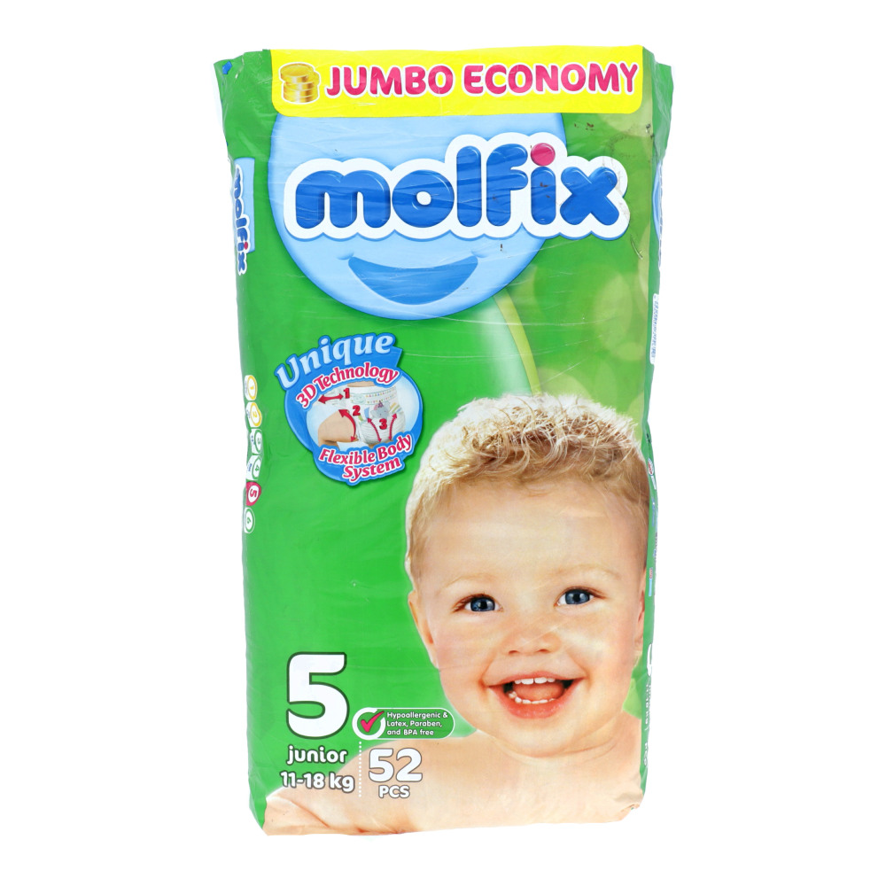 Molfix Unique 3D Technology Junior Size 5 (11-18 kg) 48 pcs