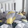 GOLDEN HOME  6-Piece Single Size Duvet Cover Set, 1 Duvet Cover + 1 Fitted Sheet + 4 Pillow Cases, Microfibre, Muesli