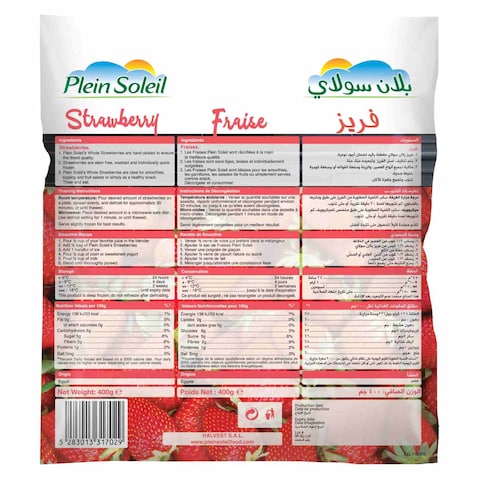 Plein Soleil Freshly Frozen Strawberry 400g