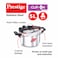 Prestige Clip-On Svachh Stainless Steel Pressure Cooker Silver And Black 5L