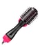 Generic 3-In-1 Electric One Step Hair Straightening Brush Pink/Black