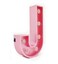 LED Marquee Letter Light Sign Wooden Pink (J) 25cm