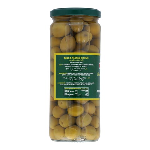 Italia Green Plain Olives 450/280 gr