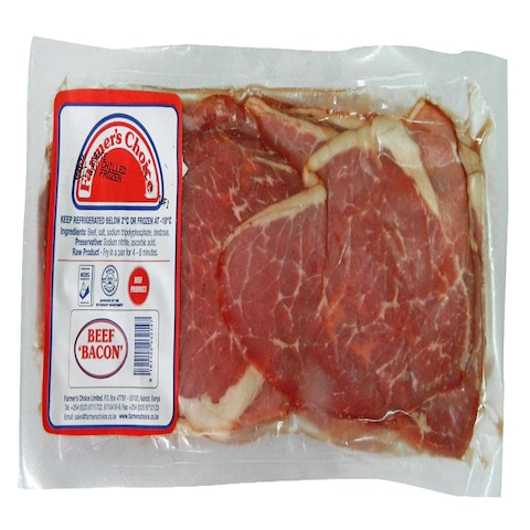 Farmer&#39;s Choice Beef Bacon 200g