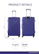 ParaJohn Cabin Size ABS Hardside Spinner Luggage Trolley, 20 Inch, Navy