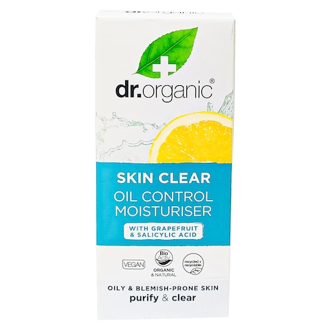 Dr.Organic Skin Clear Oil Control Moisturiser With Grapefruit And Salicylic Acid 50ml