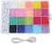 24-Grid Craft Bead with Rope Mini Seed Beads Set for Jewelry Making Bracelet 3300 Pcs