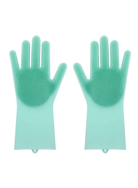 Generic Reusable Silicone Gloves Green