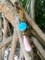 Pompom Fluffy Hanging Charm Blue 33cm