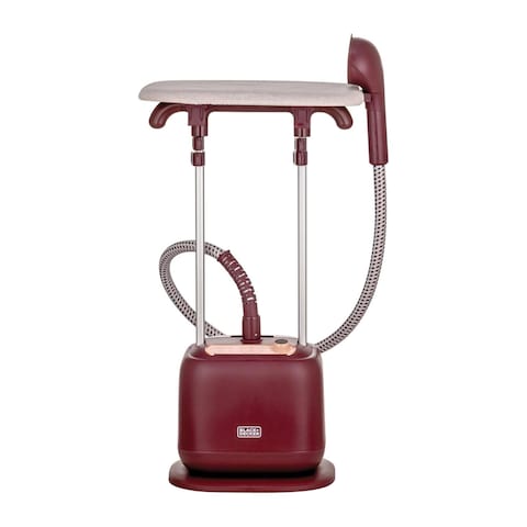Black + Decker Digital Twin Pole Garment Steamer 2400 Watt - Burgundy - GSTD2400-B6