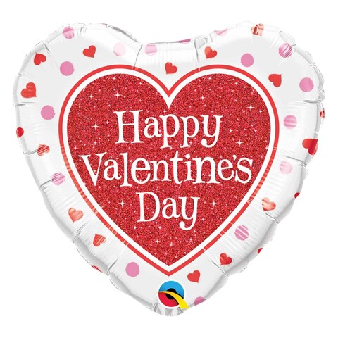 VALENTINE&#39;S RED GLITTER HEART 78535