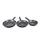 Serenk Excellence Pan Set, 3 Pieces Non Stick Frying Pans, Non Toxic Granite Cookware Set with Induction Base, Cooking Skillet for Stir Fries, Dishwasher Safe, PFOA Free, 7.8&rdquo; &ndash; 9.4&rdquo; &ndash; 11&rdquo;