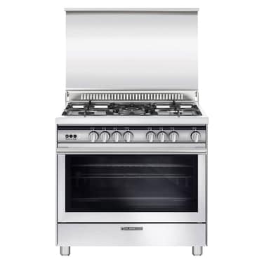 Glem Free Standing Gas Cooker ST9612RIFS Silver 90x60cm