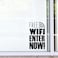 Pulse Vinyl Free Wifi Business Sign - 16" X 10" - Decoration Vinyl Stickers - Window Sign Vinyl Decals