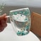 1CHASE&reg; Borosilicate Double Wall Flower Coffee Cup 350 ML (2 PCS Set), Decorated with an Immortal Flower