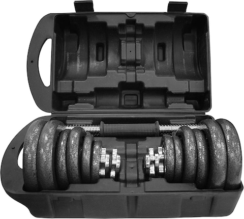 Sky Land Unisex Adult Cast Iron Dumbbell Set Em-9221-20 - Black, L 43 X W 25 X 16 Cm