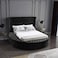 In House Lotus Velvet Bed Frame - King - 200x200 cm - Black