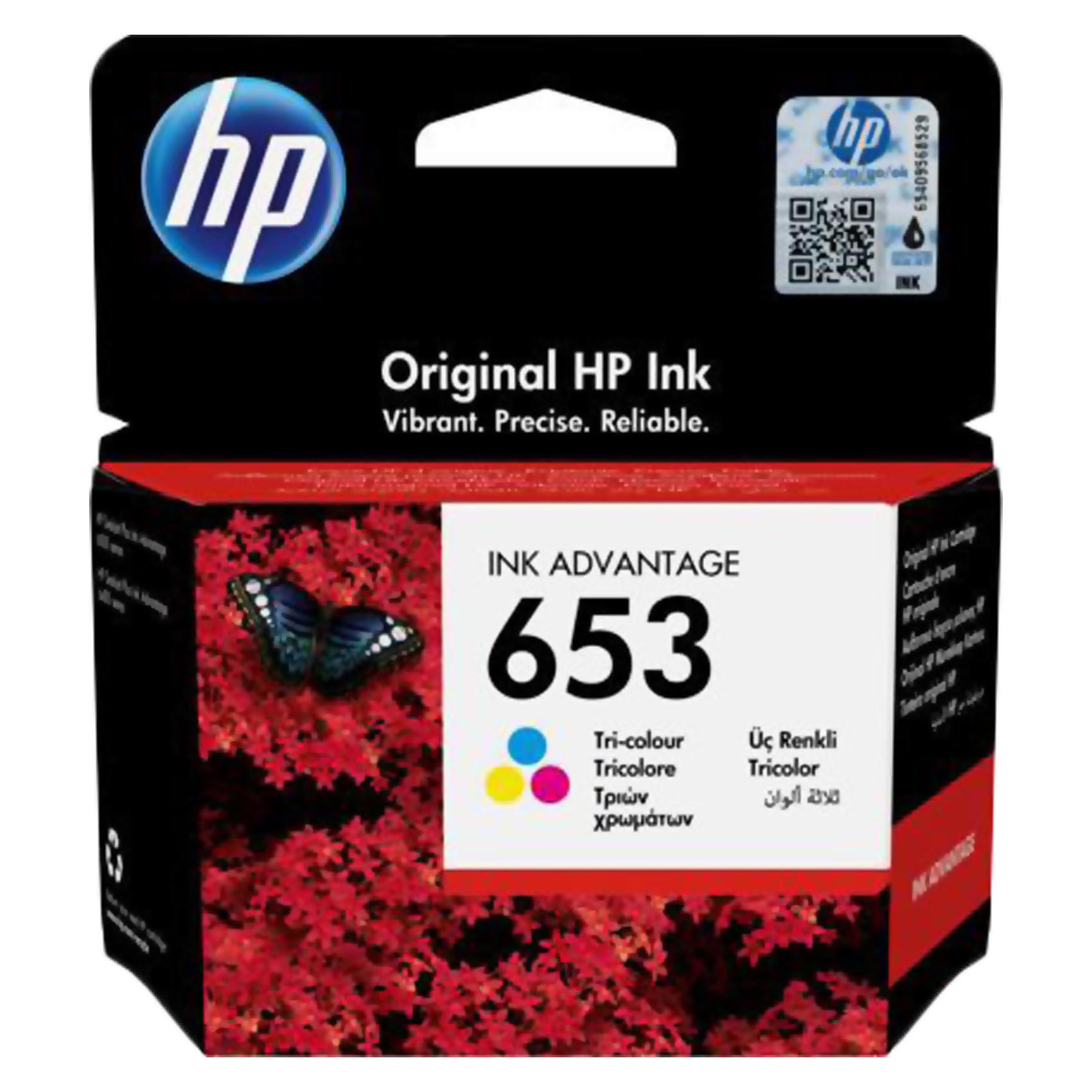 HP 653 Tri-color Original Ink Cartridge  3YM74AE