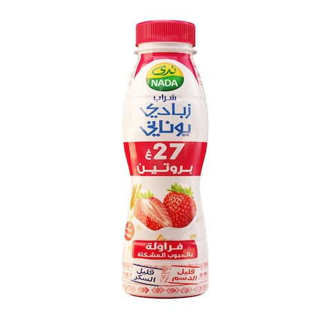 Buy Nada Drinking Strawberry Greek Yoghurt 330ml in UAE