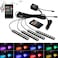 Generic 4-Piece LED Wireless Multi-Control Interior Car Lighting LED Strip Set