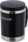 Royalford 300ml/11Oz Double Wall Travel Mug - Portable With Comfortable High Grip Handle, &amp; High-Grade Thick Wall - Hot &amp; Cool, Leak-Resistant Lid, Preserves Flavour And Freshness, Black