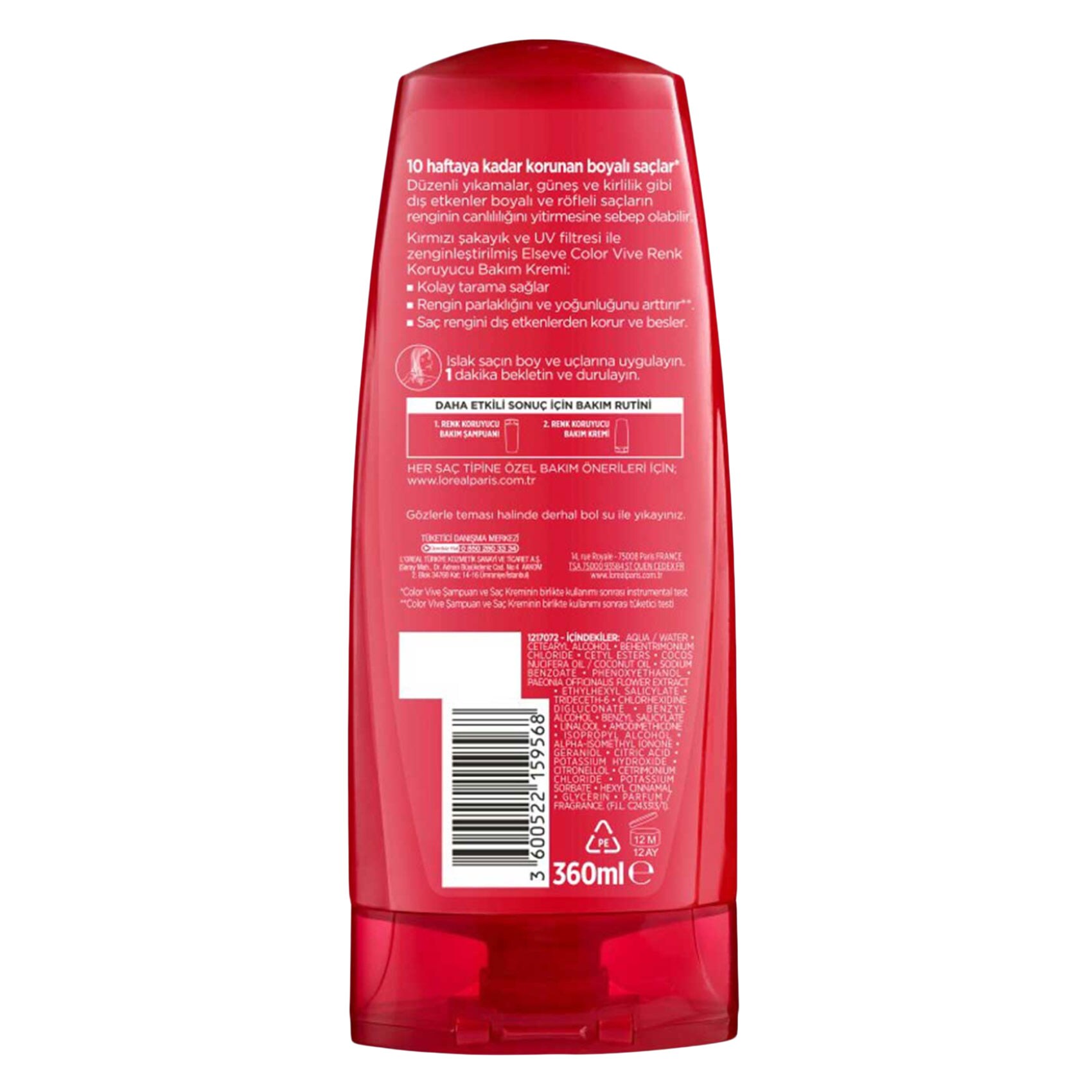 L'Oreal Paris Elvive Hair Conditioner Color Vive 360 Ml product thumbnail 2