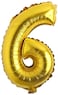 Generic 6 Number Foil Balloon 16-Inch