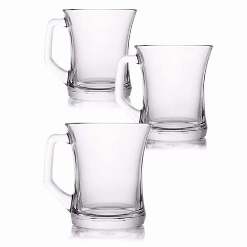 LAV Glass Tea Mug 225 Ml 3 Pieces