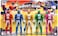 5-Pieces Set of Super Hero Power Rangers Toy Multipack 4.5-Inch Action Figure Toys with Weapon Accessories (5 Colors)