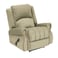 In House Velvet Rocking &amp; Rotating Recliner Chair - Dark Ivory - NZ120