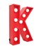LED Marquee Letter Light Sign Wooden Red (K) 25cm
