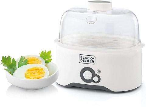 Black &amp; Decker 6 Piece Egg Cooker, White - Eg200-B5