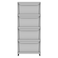 Cosmoplast Ceramic 4 Tiers Multipurpose Storage Cabinet With Wheels Grey
