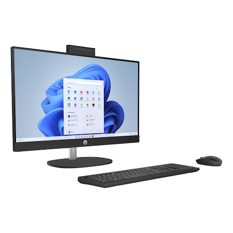 HP 24-CR0017NE All-In-One Desktop With 23.8-Inch Display Core i3-1315 Processor 4GB RAM 256GB SSD Intel UHD Graphics Jet Black