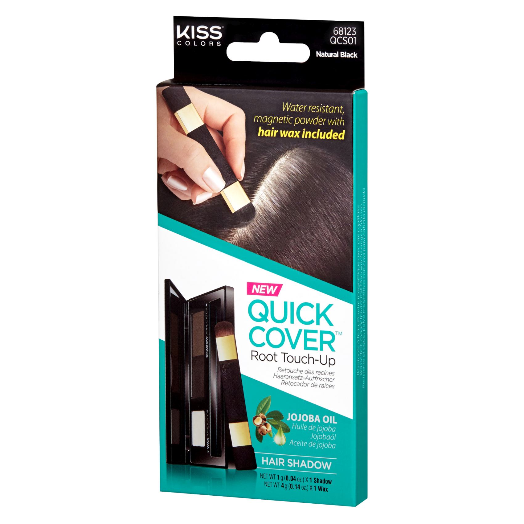 كيس كويك كوفر لوحة ظلال لتلوين وتغطية شيب الشعر مؤقتا 5 غرام - باللون أسود طبيعي.