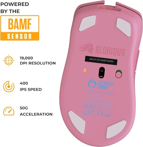 Glorious Model D Wireless PRO - Flamingo - Pink - Forge