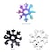 KKmoon-18 in 1 Snowflake Shaped Stainless Steel Multi-purpose Tool Card Compact Portable Multi-functional Screwdriver with Keychain