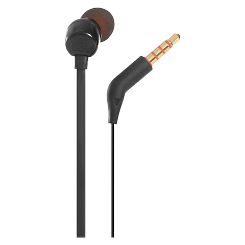 JBL Tune 110 Headphones Wired In-Ear Deep And Powerful Pure Bass Sound Black