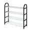 Generic 4-Tier Shoe Tower Rack Black/Silver