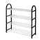 Generic 4-Tier Shoe Tower Rack Black/Silver